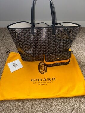 ✨100% AUTHENTIC GOYARD ST. LOUIS TOTE PM W/POUCH BRAND NEW BLACK!!✨